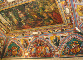 Napoli - Castel Capuano - il soffitto di un'aula civile